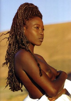 Amazing photo featuring sexy chocolate skinned