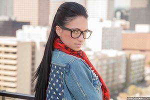 Amazing amateur wife picture with a hot brunette