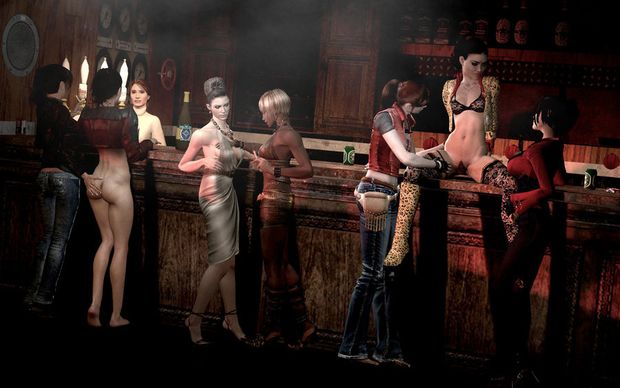 lesbo bar scene...
