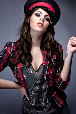 Incredible uniform pic with stunning brunette