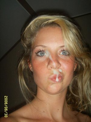 Hot jizzed girlfriend picture with a amazing blonde homemade