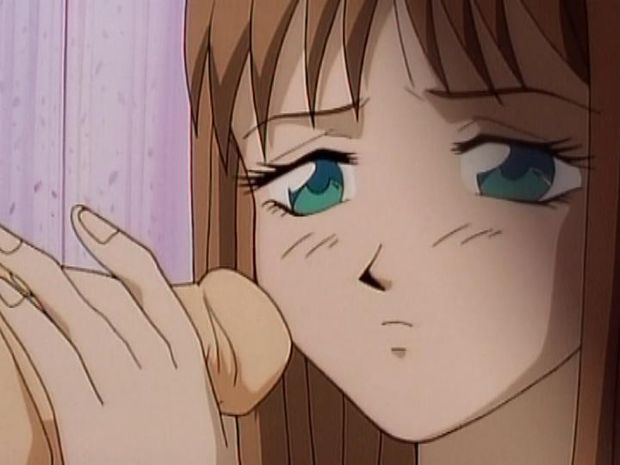 Innocent hentai teen about to suck her first dick