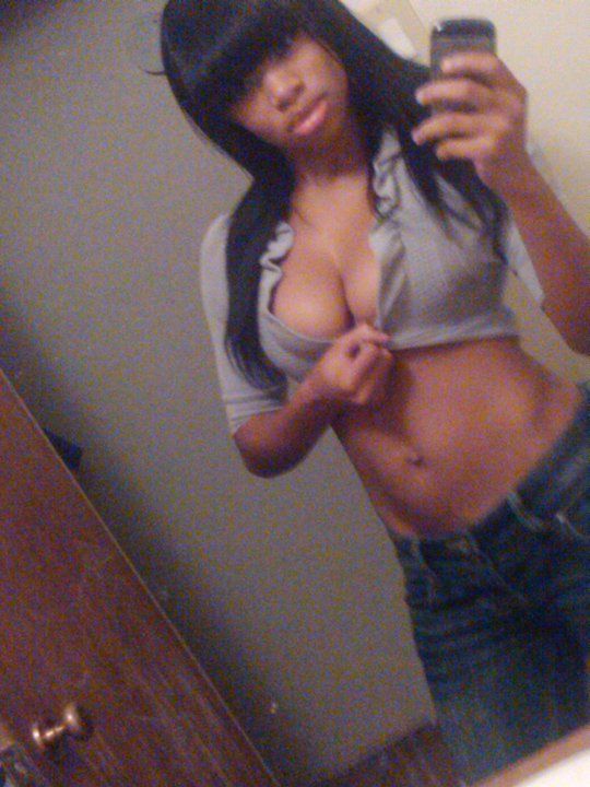 Amazing amateur photo featuring gorgeous chocolate skinned novice