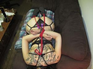 Beautiful rookie in this incredible amateur bondage picture