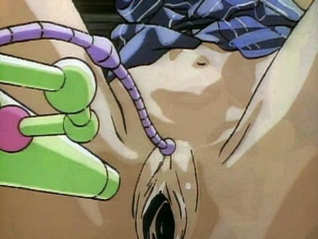 Insane close up of hentai pussy getting fucked by crazy robotic sex toys