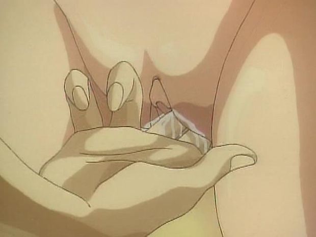 Anime wet shaved pussy getting fingered hard