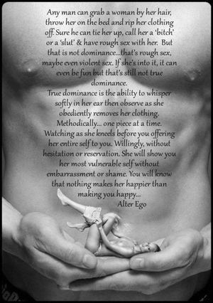 A reminder. That hard as I may be..submission is EARNED, and...