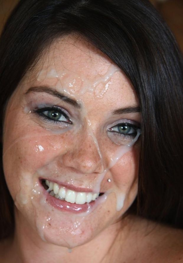 Amazing jizzed picture with beautiful ash brown