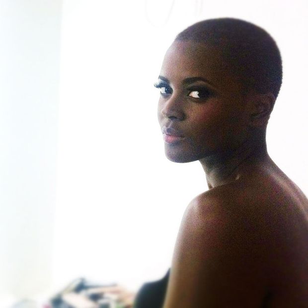 Sexy dark-skinned in amazing picture