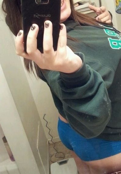 My ass in some of my favorite blue panties.