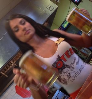 Its hard not to love a hot brunette with a great rack whose only job is to provide you with beer. If you liked this post ... you may enjoy t