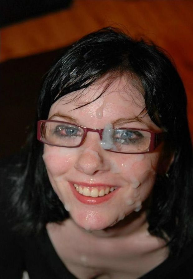 Beautiful ash brown in this hot semen glazed gushing photo