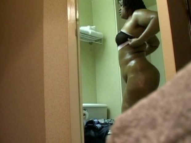 Hot momma caught dressing up with a hidden cam