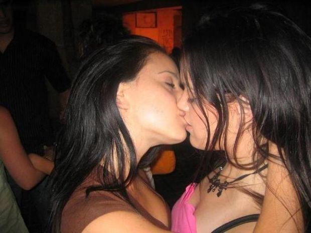 Hot homemade photo featuring stunning lesbian brunette