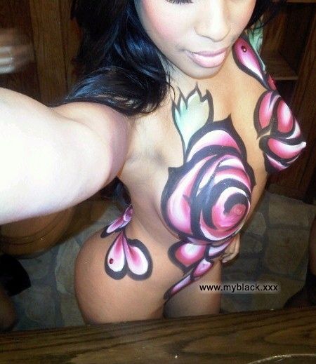 Stunning black in a incredible selfshot photo