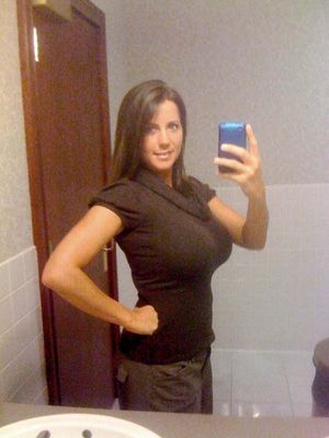 Wow, they are huge. Wouldn't mind seeing her around the office!