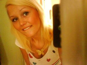 busty blonde self pics