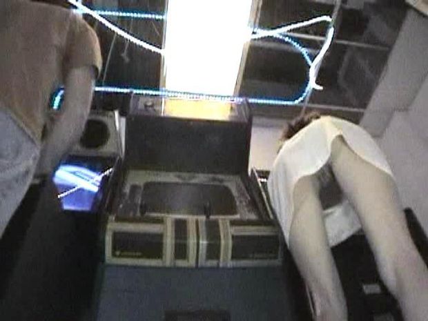 Upskirt hidden cam shots at the old video arcade