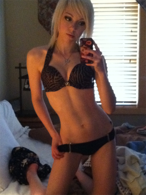 Brunette GF taking a self shot