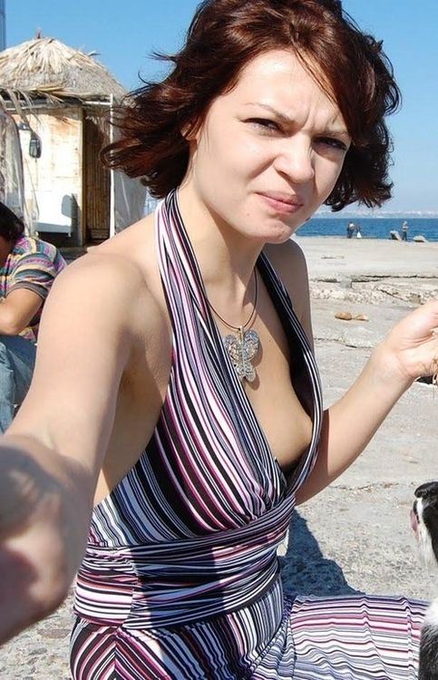 Awesome picture with lovely brunette