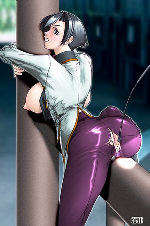 Incredible bondage pic with amazing brunette hooters