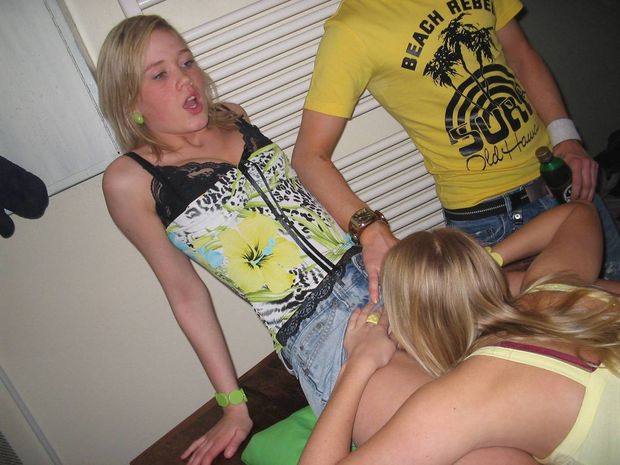 Awesome homemade photo with a hot lesbian blonde