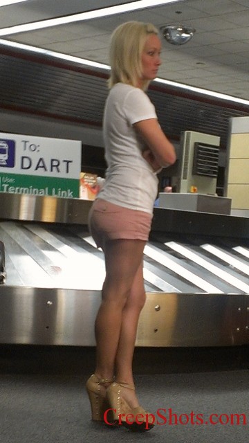 Airports are creepshot play grounds. I would take her and any baggage she may have. Love her long legs and heels! Shout to @BoucheDag2k