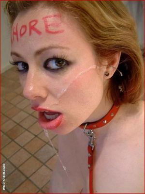 Amazing milf in this awesome bondage cumshot picture