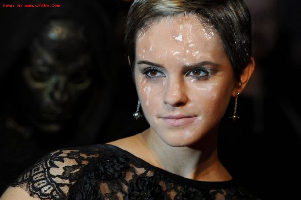 Amazing cum in the face photo with stunning ash brown