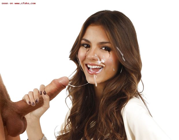 Hot cum in the face picture featuring hot brunette teen