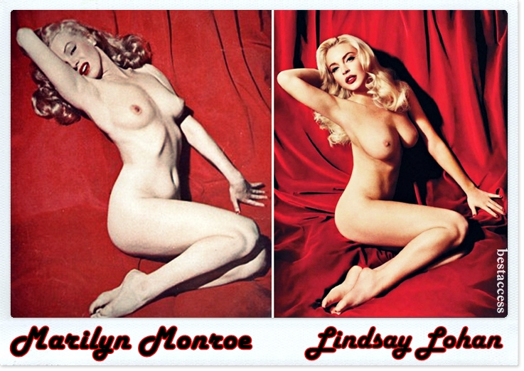 Marilyn Monroe and Lindsay Lohan Playboy Comparison