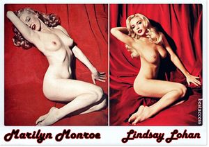 Marilyn Monroe and Lindsay Lohan Playboy Comparison