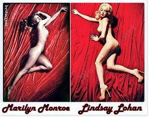 Marilyn Monroe and Lindsay Lohan Playboy Comparison
