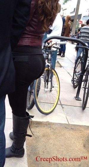 What a shelf on that phat ass.Â  Girl has got some grip!Â  Nice juicy ass creeped by our boy @timetocreep.Â  Check out his other fine work o