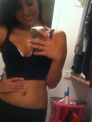 Incredible wife selfshot pic featuring hot brunette