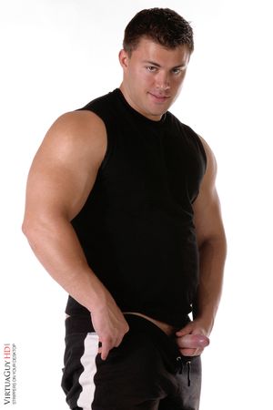 Muscle men Tomas Mach and his red head cock