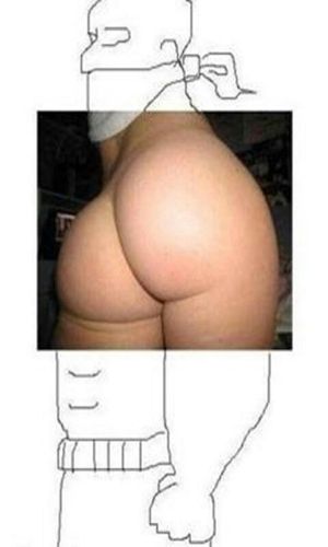 Hot humor pic with stunning ass