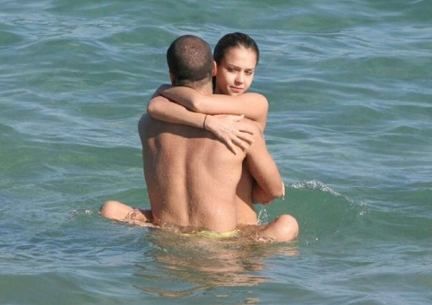 Discreetly, in the water...