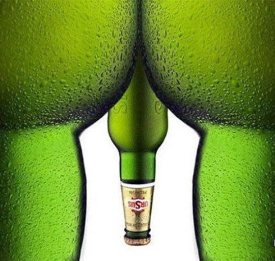 Three green bottles