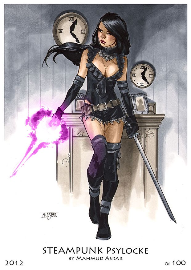 Steampunk Psylocke Print