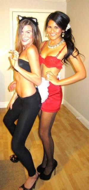halloween party with sluts, amazing body and long legs