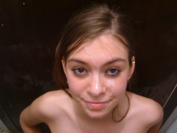 Superb ash brown in a hot amateur cum in the face picture