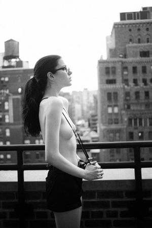 Lovely brunette in awesome wife pic