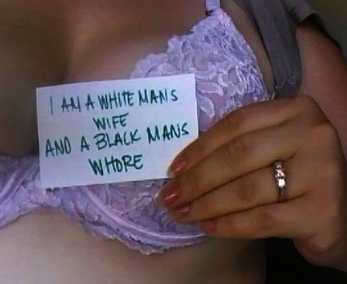 white man's wife / black man's whore