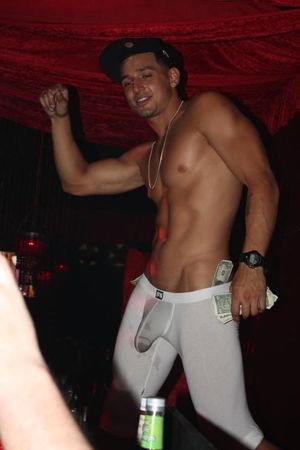 Gorgeous gay in amazing party photo