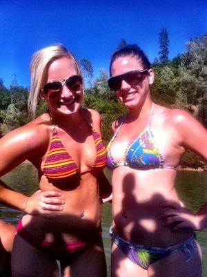 two sexy sluts with big tits. these girls will do anything for cock and can work their bodies ;)