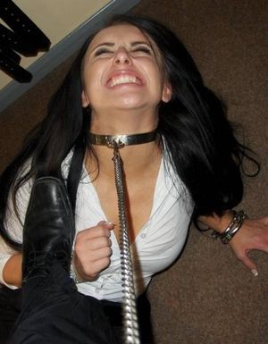 Sexy brunette in a incredible homemade bondage picture