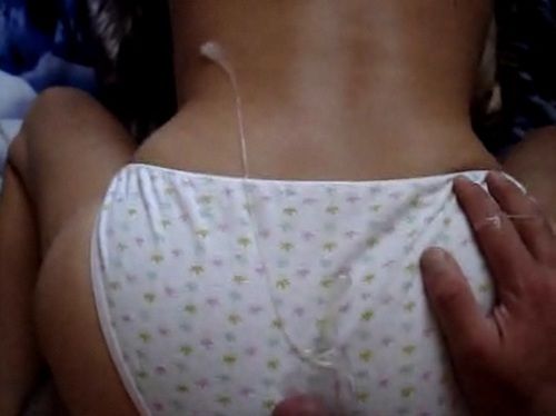 Amazing cumshot thong picture