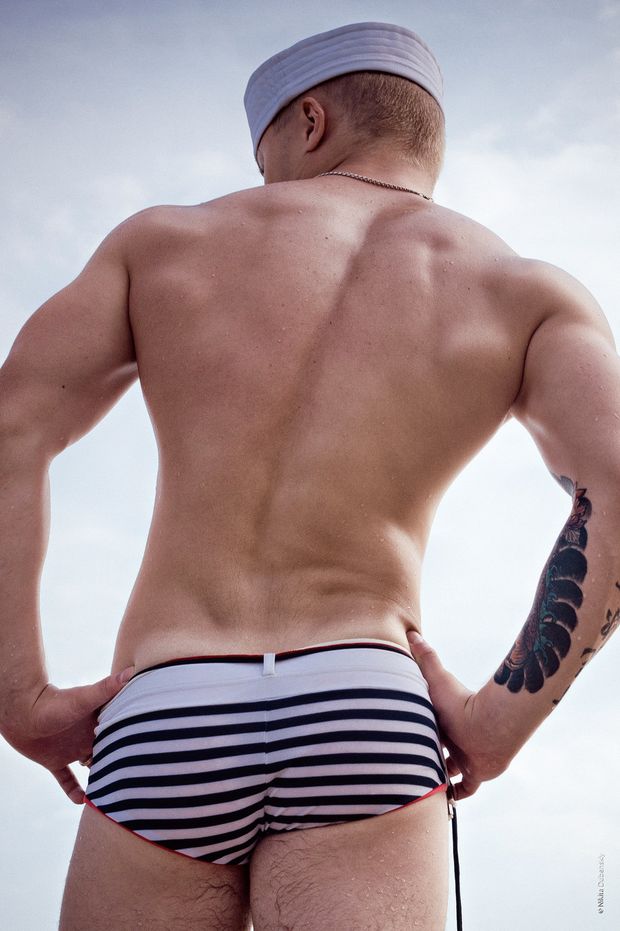Gorgeous gay fit body in hot g-string picture