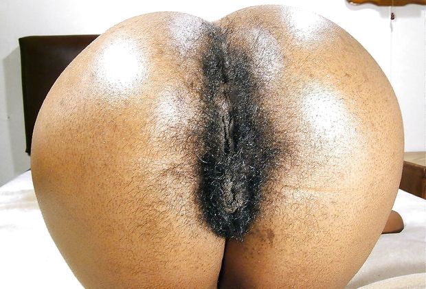 A round hairy ass